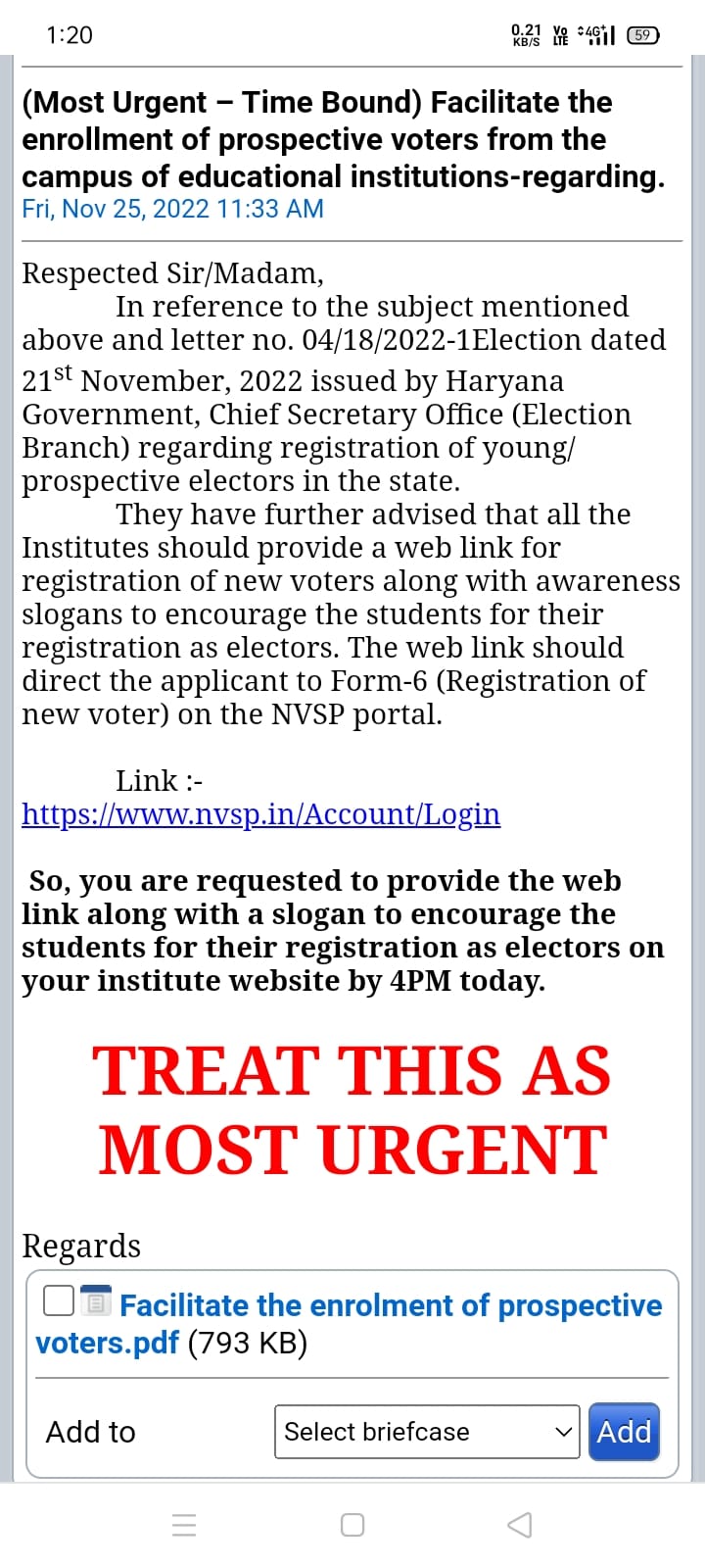 Voter Enrolment For Election